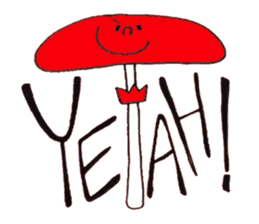 5 colors Mushrooms sticker #3557574