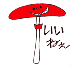 5 colors Mushrooms sticker #3557576