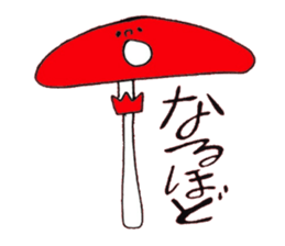 5 colors Mushrooms sticker #3557577
