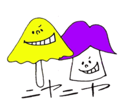 5 colors Mushrooms sticker #3557579