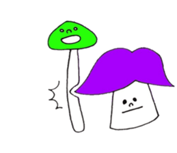 5 colors Mushrooms sticker #3557581