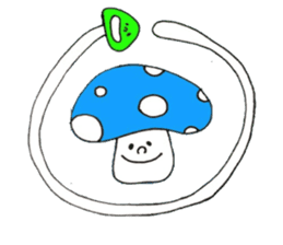 5 colors Mushrooms sticker #3557582