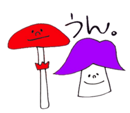 5 colors Mushrooms sticker #3557584