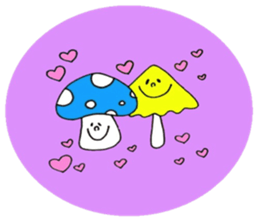 5 colors Mushrooms sticker #3557589