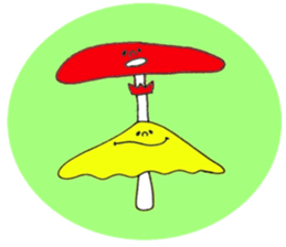 5 colors Mushrooms sticker #3557590