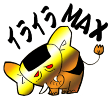 Gold elephant sticker #3558634