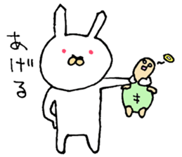 A rabbit and tortoise Story sticker #3559934