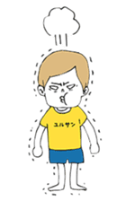Yellow T-shirt boy of happiness sticker #3559957