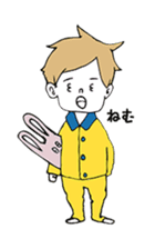 Yellow T-shirt boy of happiness sticker #3559969