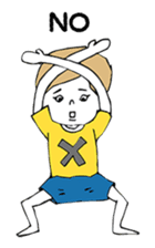 Yellow T-shirt boy of happiness sticker #3559973