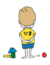 Yellow T-shirt boy of happiness sticker #3559974