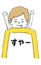 Yellow T-shirt boy of happiness sticker #3559975