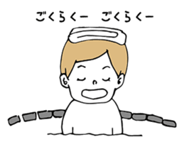 Yellow T-shirt boy of happiness sticker #3559979