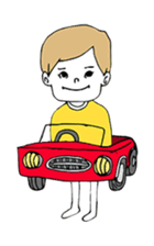 Yellow T-shirt boy of happiness sticker #3559980