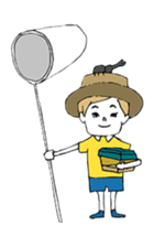 Yellow T-shirt boy of happiness sticker #3559983