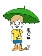 Yellow T-shirt boy of happiness sticker #3559985