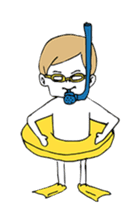 Yellow T-shirt boy of happiness sticker #3559986