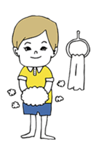 Yellow T-shirt boy of happiness sticker #3559989