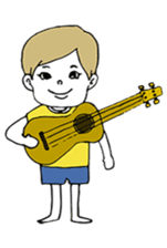 Yellow T-shirt boy of happiness sticker #3559991