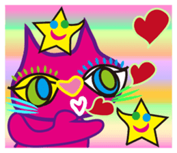 SHOCKING PINKiee the Cat <Emotions J1> sticker #3560435