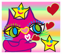 SHOCKING PINKiee the Cat <Emotions J1> sticker #3560435