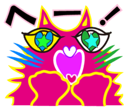 SHOCKING PINKiee the Cat <Emotions J1> sticker #3560450