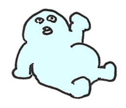 PLUMP MARSHMALLOW MAN Sticker (pastel) sticker #3560880