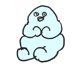 PLUMP MARSHMALLOW MAN Sticker (pastel) sticker #3560884