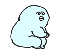 PLUMP MARSHMALLOW MAN Sticker (pastel) sticker #3560892