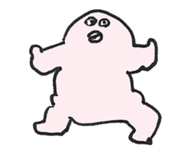 PLUMP MARSHMALLOW MAN Sticker (pastel) sticker #3560894