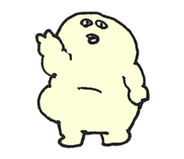 PLUMP MARSHMALLOW MAN Sticker (pastel) sticker #3560897