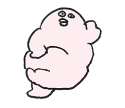 PLUMP MARSHMALLOW MAN Sticker (pastel) sticker #3560902