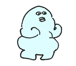 PLUMP MARSHMALLOW MAN Sticker (pastel) sticker #3560908