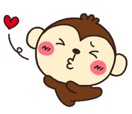 monkey heart sticker #3561174