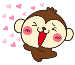 monkey heart sticker #3561175