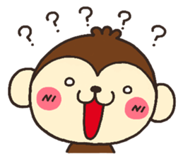 monkey heart sticker #3561180