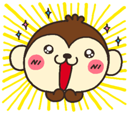 monkey heart sticker #3561182
