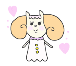 Cute sheep girl sticker #3562394