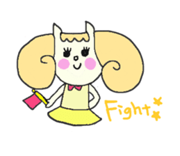 Cute sheep girl sticker #3562397