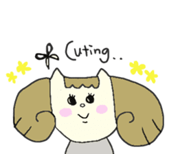 Cute sheep girl sticker #3562423