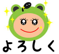 A costume frog and ladle sticker #3563095