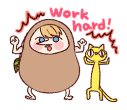 Cute bean&cat. sticker #3563293