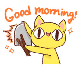 Cute bean&cat. sticker #3563300