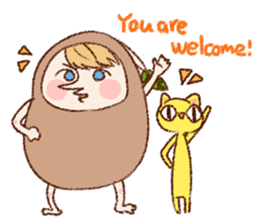 Cute bean&cat. sticker #3563305