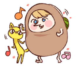 Cute bean&cat. sticker #3563311