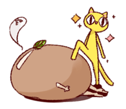 Cute bean&cat. sticker #3563322