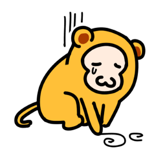 I don't care Monkey sticker #3563612