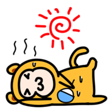 I don't care Monkey sticker #3563615