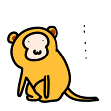 I don't care Monkey sticker #3563616