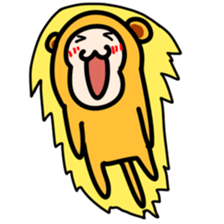 I don't care Monkey sticker #3563618